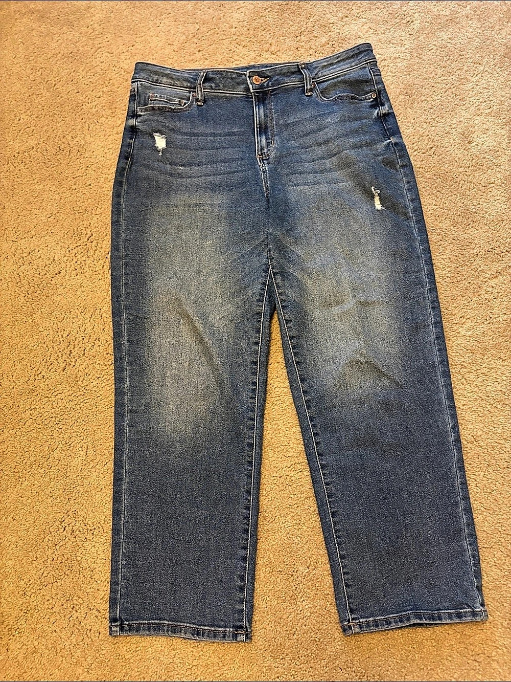 SONOMA Straight Crop Straight Leg Jeans Blue Waist 12 - Picture 1 of 11
